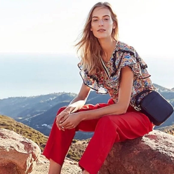 New: J Crew Cotton Poplin Top in Liberty Margaret Annie Floral Print. Size S - Picture 3 of 13